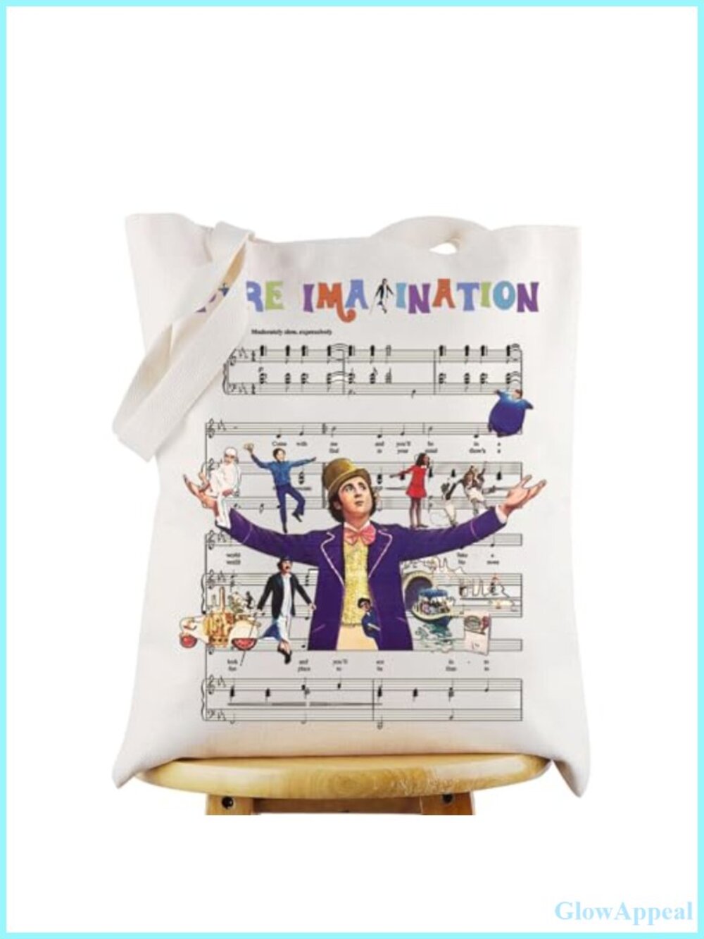 Willy Musical Canvas Tote Bag Pure Imagination Fan Gift